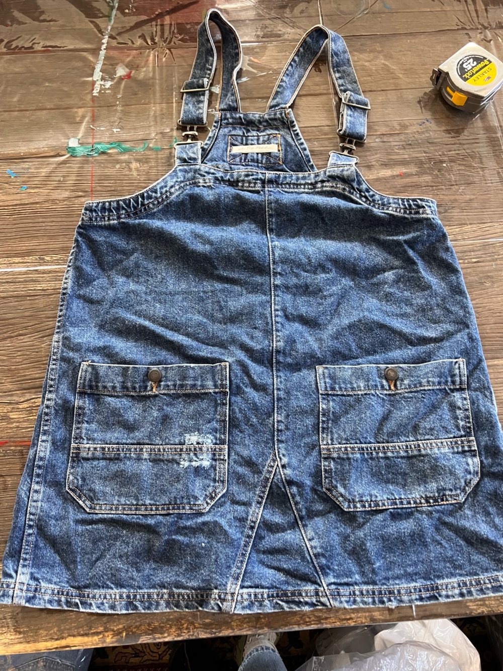We The Free Blue Denim overalls dress - Picture 2 of 8